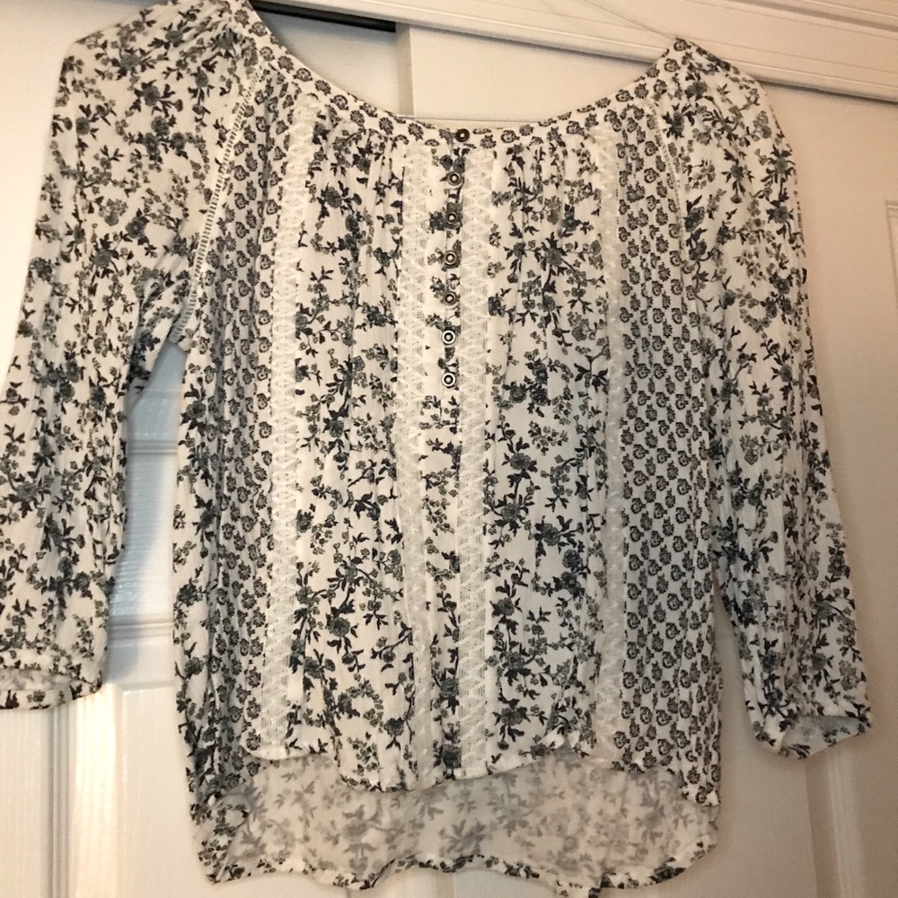 Paisley three quarter sleeve shirt